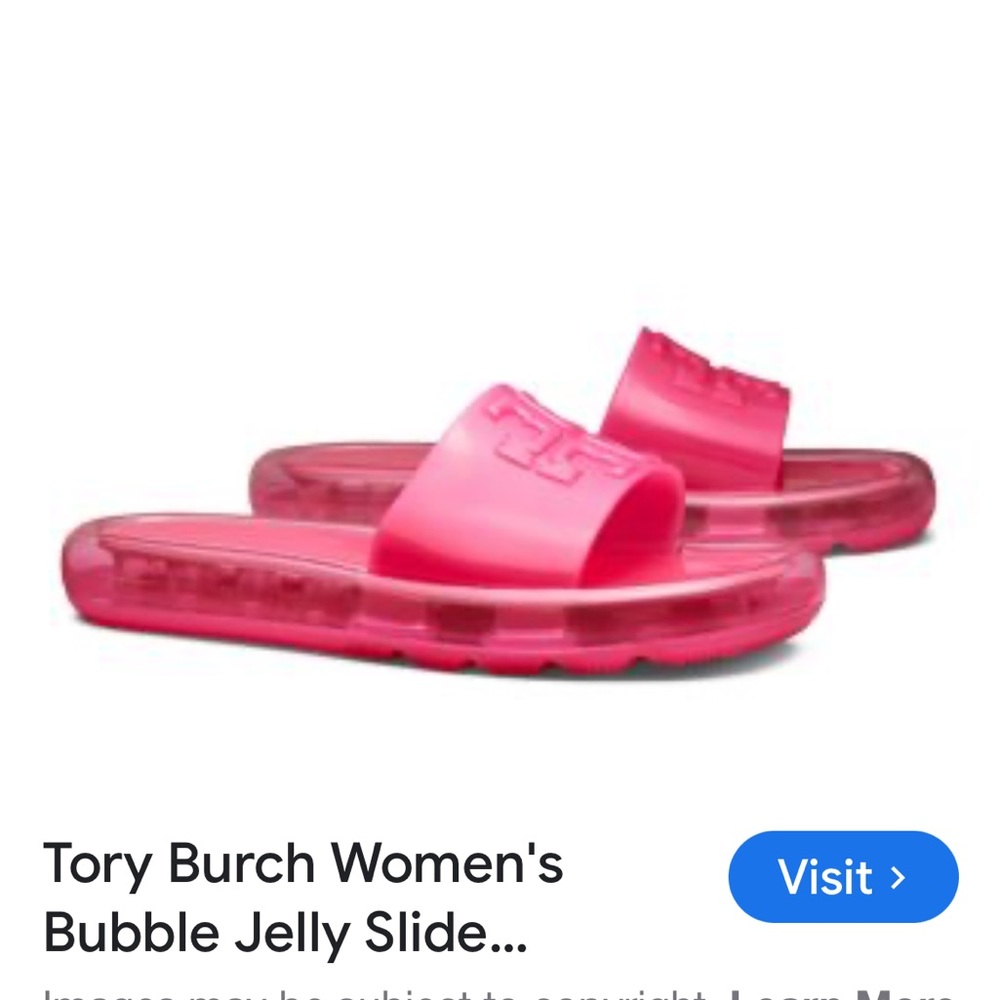 Tory Burch Pink Bubble Jelly Slide Sandals